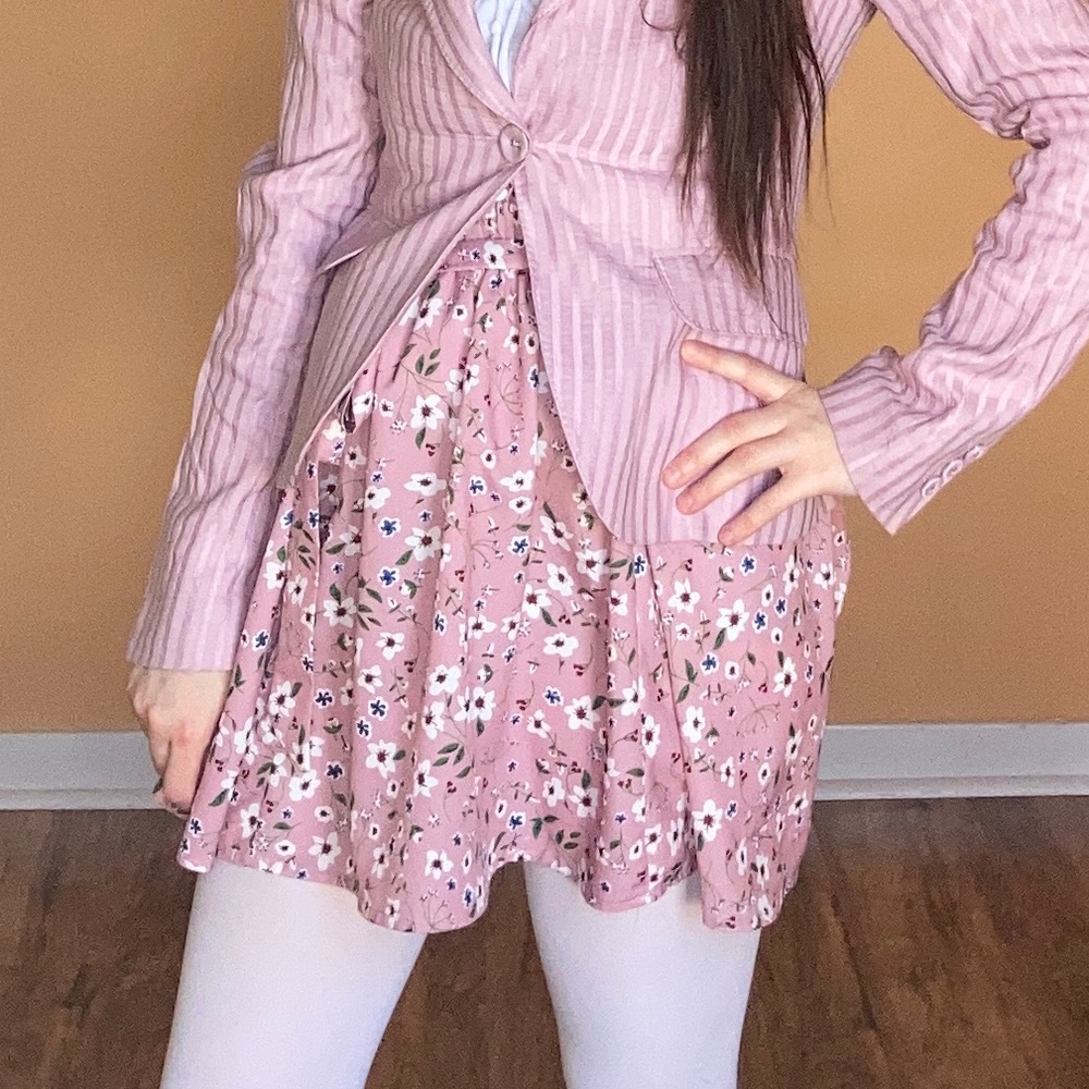 Pink Floral Skirt